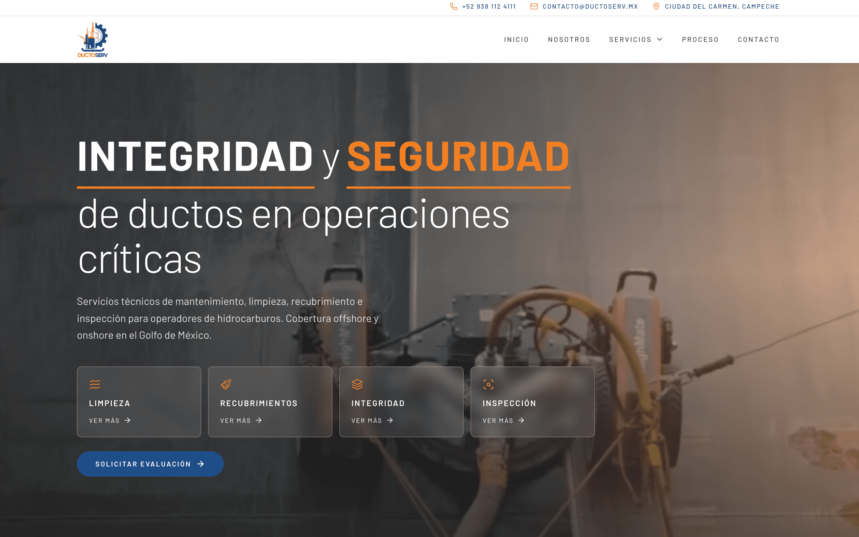 Captura del proyecto Ductoserv