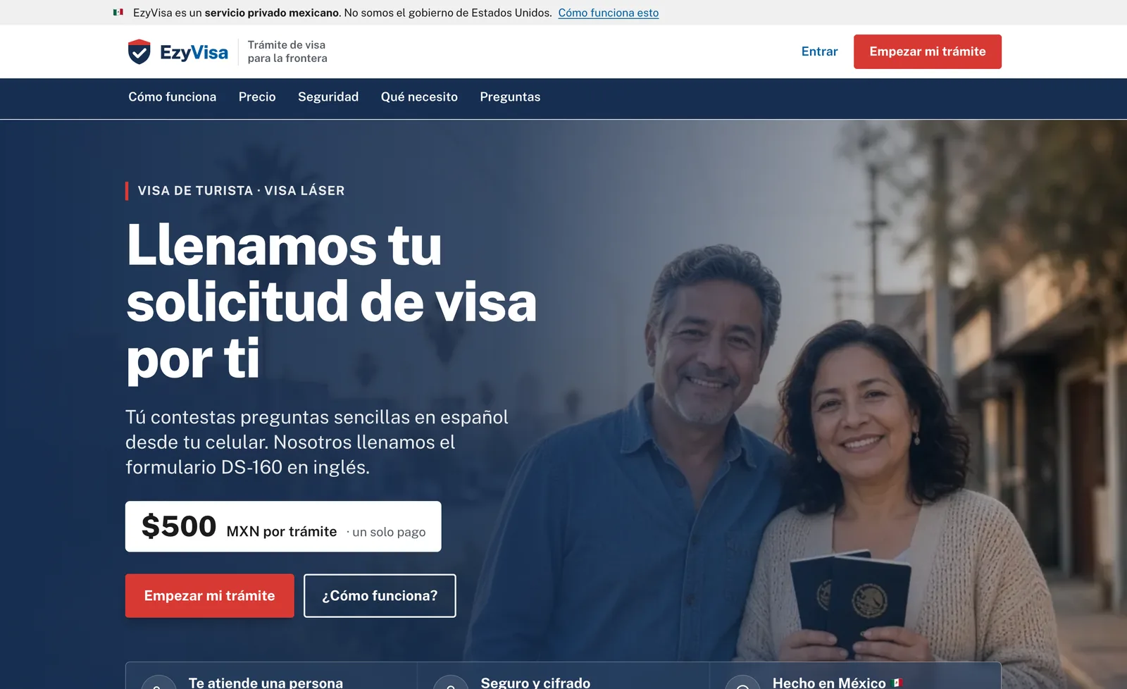 Captura del proyecto EzyVisa